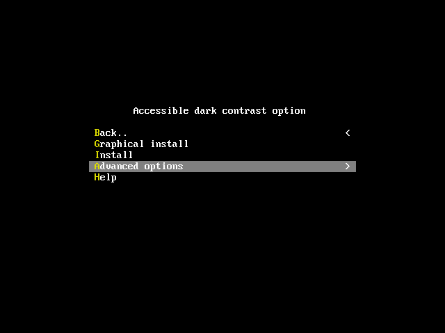 Debian 12 installation terminal screeshot