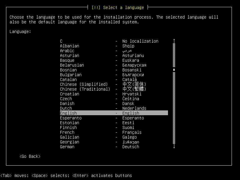 Debian 12 installation terminal screeshot