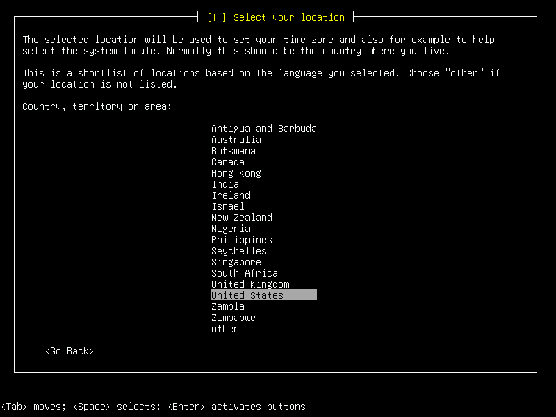 Debian 12 installation terminal screeshot
