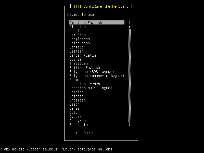 Debian 12 installation terminal screeshot