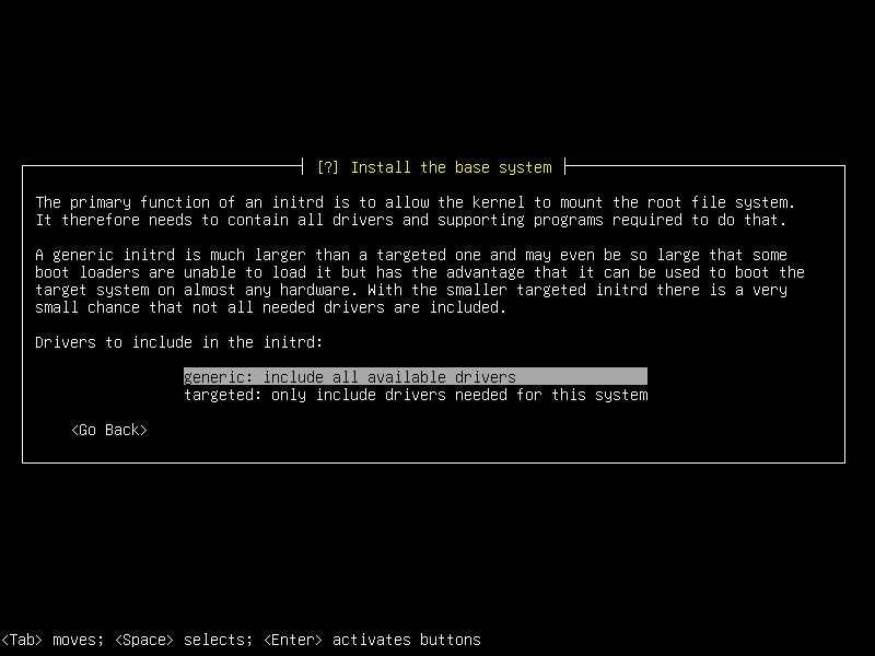 Debian 12 installation terminal screeshot