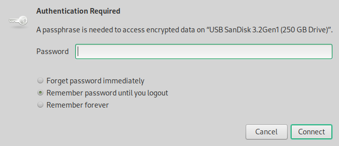 Gnome disk utility screen shot