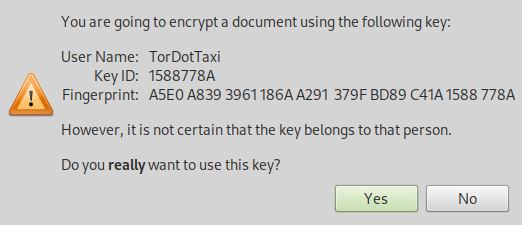 GNU Privacy Assistant screen shot