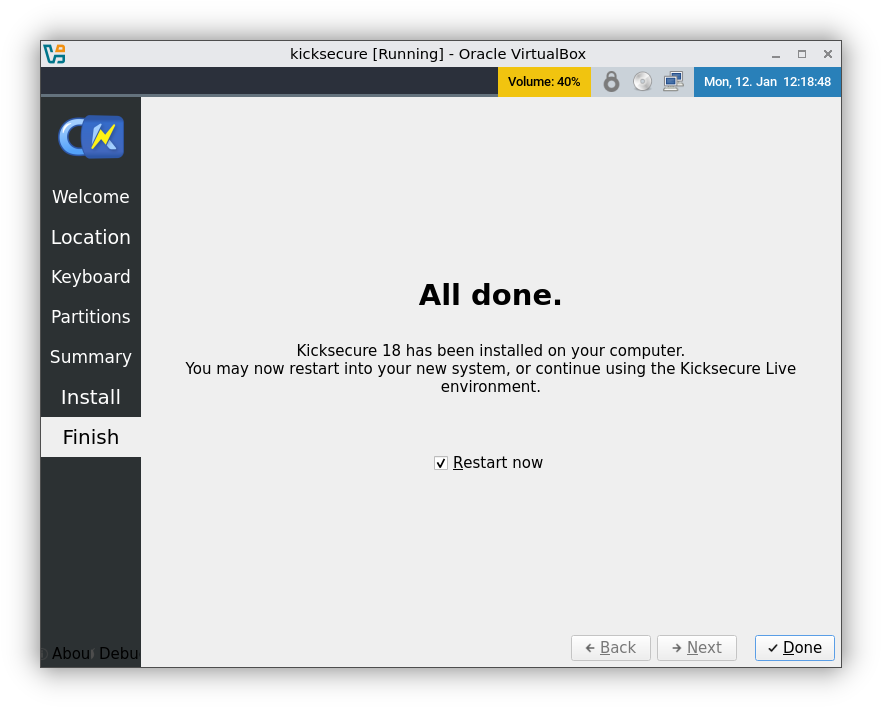 Kicksecure Installation